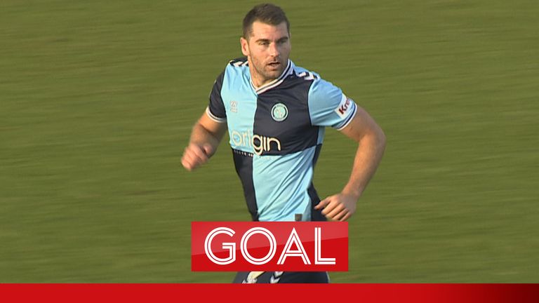 Wycombe score their second against Wrexham